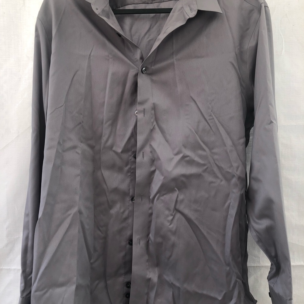Calvin Klein gray button up